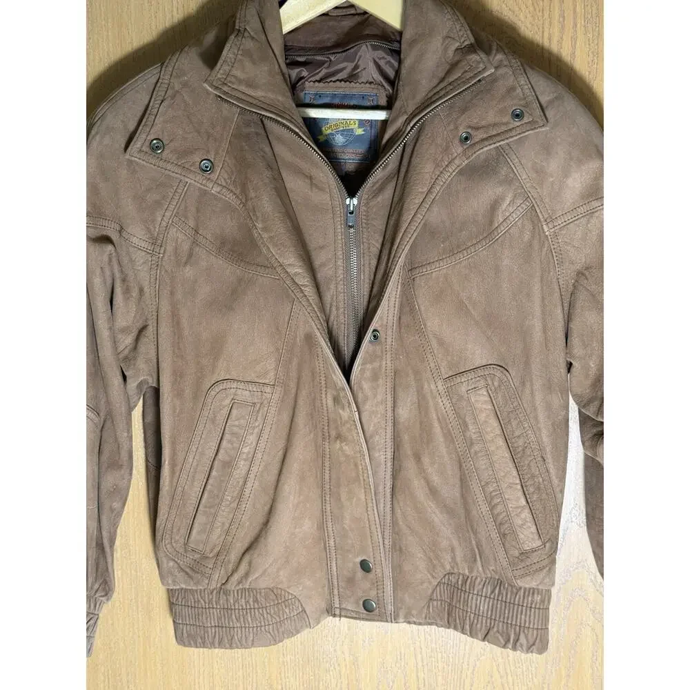 Wilson's Leather Adventure Bound Vintage 80s Bomber Jacket XS Brown Suede EUC - Picture 2 of 14